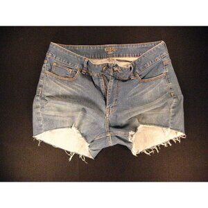 Lee Riders JEANS SHORTS Cut Off Womans 34 Measured Daisy Dukes Cowgirl Blue Deni